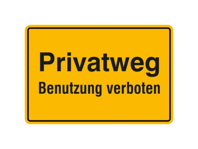 verbodsbord,Eigen weg - Gebruik verboden,aluminium gemerkt,gemoffeld