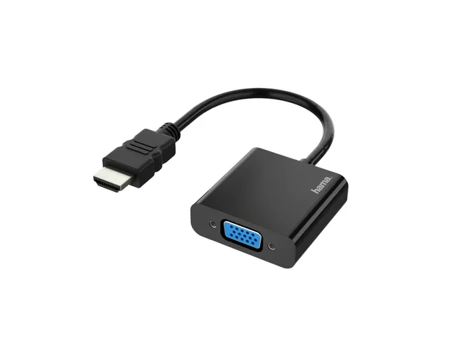 Adapter Hama HDMI-VGA zwart