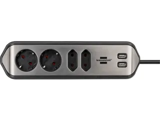 Stekkerdoos Brennenstuhl bureau Estilo 4 voudig inclusief 2 USB 2 m - 1