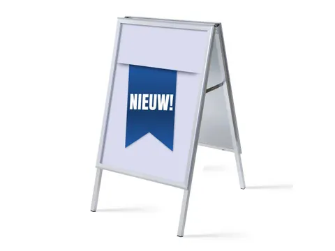 Stoepbord A1 complete set met print "NIEUW" Blauw