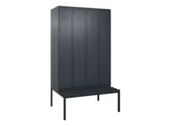 locker voor scheiding van kleding,HxBxD 2120x1200x815mm,4vak