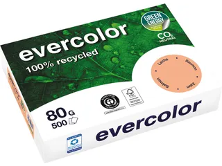 Gerecycleerd Kopierpapier Evercolor 80 Gram A4 Zalmroze - 1