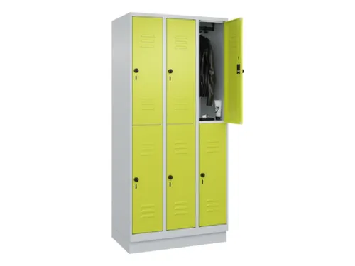 dubbeldekse locker,HxBxD 1950x900x500mm,3x2vak.,vak B 300mm