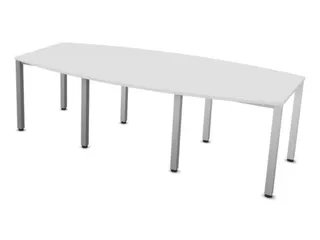vergadertafel,HxBxD 740x2400x1200mm,vatvormig,Bl-wit - 1