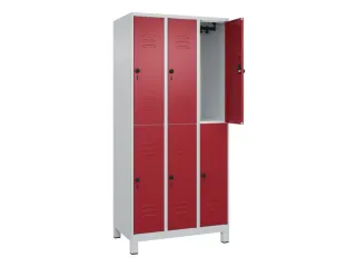 dubbeldekse locker,HxBxD 1950x900x500mm,3x2vak.,vak B 300mm - 2