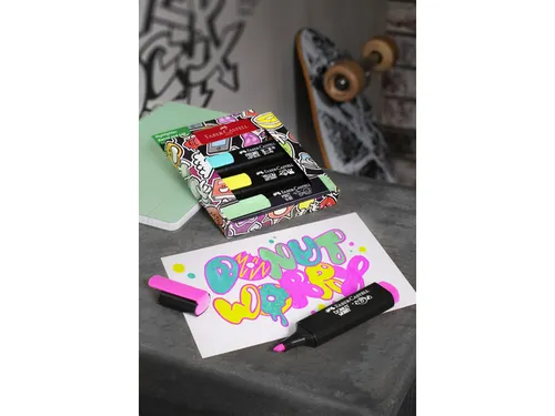 Markeerstiften Faber-Castell 46 Graffiti 4 stuks in karton etui