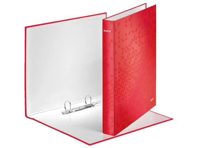 Ringband Leitz WOW A4 maxi 2-rings D-mechaniek 25mm rood