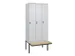 locker voor scheiding van kleding,HxBxD 2120x900x815mm,3vak