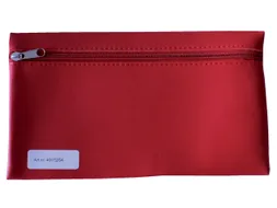 Schooletui 15x26cm met rits skai helder rood