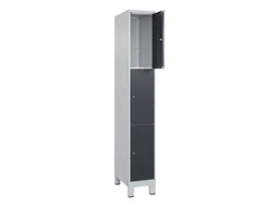 lockerkast,HxBxD 1950x300x500mm,1x3vakken,vak B 300mm,cil.-slot,voeten