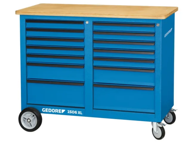 GEDORE 1506 XL 2511 Rolwerkbank 1,25m breed met 2x 7laden