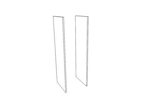 afsluiting,v. scheidingswand,3ordnerhoogte,HxD 1320x450mm,wit
