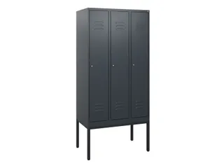 locker,HxBxD 1950x900x500mm,3vak,vak B 300mm,cil.-slot,voetonderstel - 1