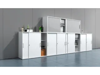 kantoor-schuifdeurkast HxBxD 748x1200x400mm hout romp + front 2 OH - 3