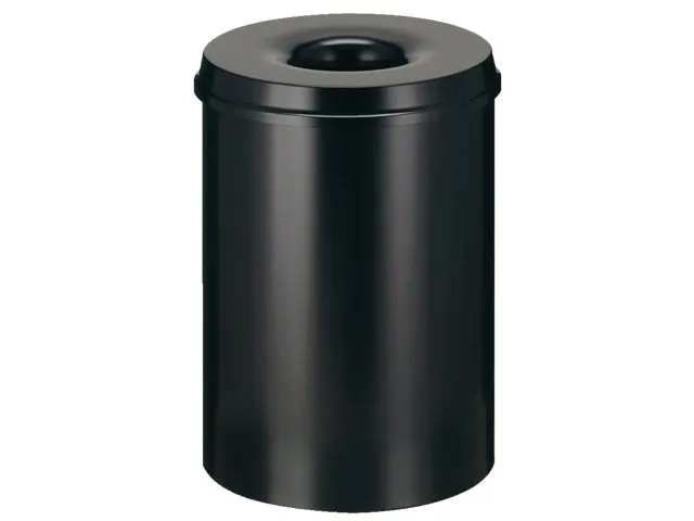 Papierbak met Vlamdover 15 liter 26cm x36cm Zwart
