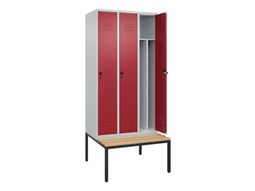 locker voor scheiding van kleding,HxBxD 2120x900x815mm,3vak