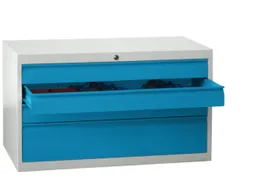 ladekast 600x1023x600mm 4laden cilinderslot RAL7035 front RAL5012
