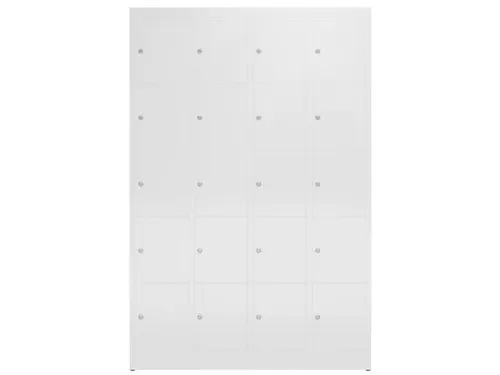 Lockerkast 1800x1185x500mm 4x5 vakken cilinderslot, sokkel, RAL9003