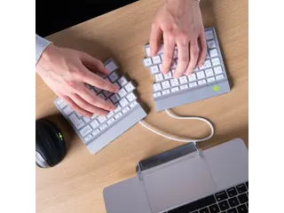 Split Break V2 ergonomisch toetsenbord Azerty BE Wit draadloos - 3