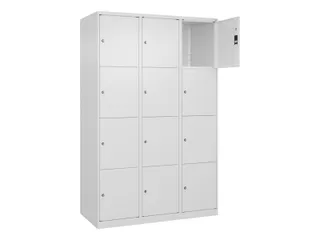 lockerkast,HxBxD 1850x1200x500mm,3x4vakken,vak B 400mm,cil.-slot - 1