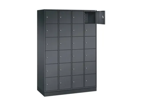 lockerkast,HxBxD 1950x1220x500mm,4x6vakken,cil.-slot,sokkel