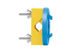 Wandhouder Martor voor verzameldoos gebruikte mesjes geel