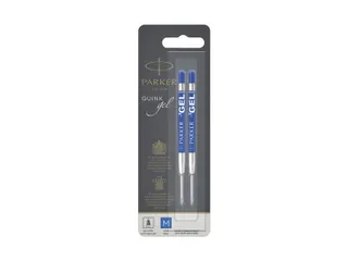 Gelschrijvervulling Parker Quink medium blauw blister à 2 stuks - 1