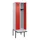 locker met bank,HxBxD 2120x600x815mm,2vak,vak B 300mm,draaigrendel