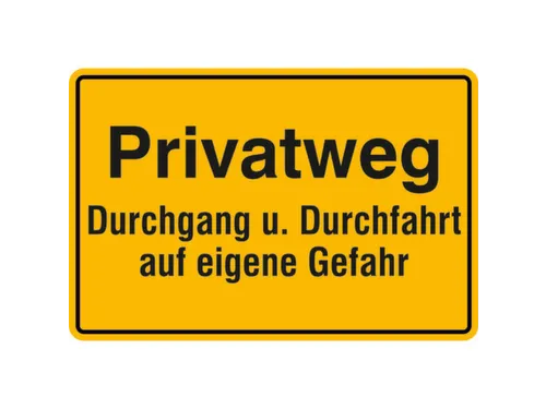 aanwijzingsbord,Eigen weg - Doorgang en doorrit,aluminium gemerkt