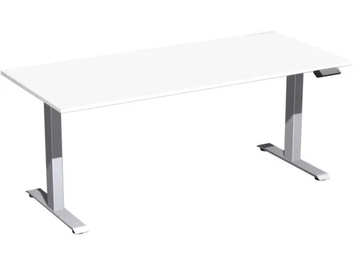 Elektrisch ihv bureau,HxBxD 630-1280x1800x800mm,blad wit