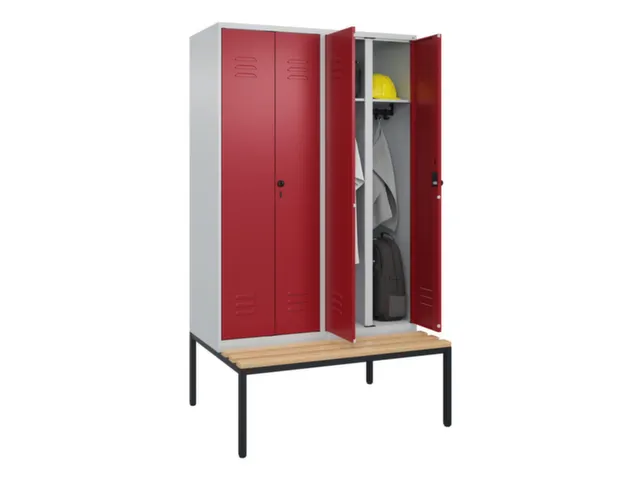 locker voor scheiding van kleding,HxBxD 2120x1200x815mm,4vak