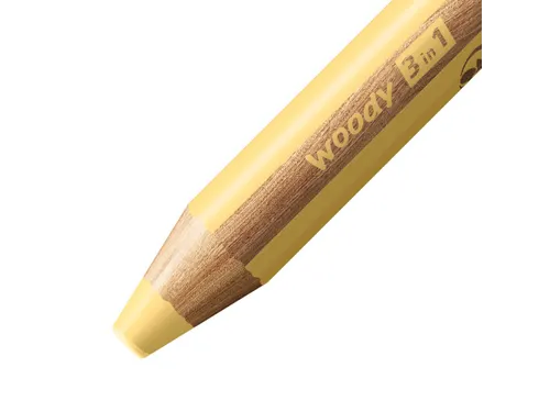 Kleurpotloden STABILO 880 woody 3 in 1 multitalent pastel geel