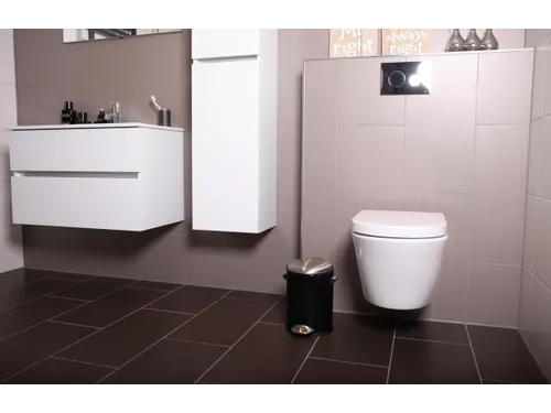 Pedaalemmer Belle Deluxe 5 Liter Zwart / Mat RVS