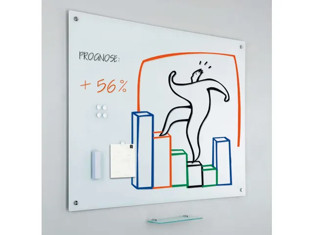 Glass2write Glasbord 4mm Magneethoudend 90x120cm Wit