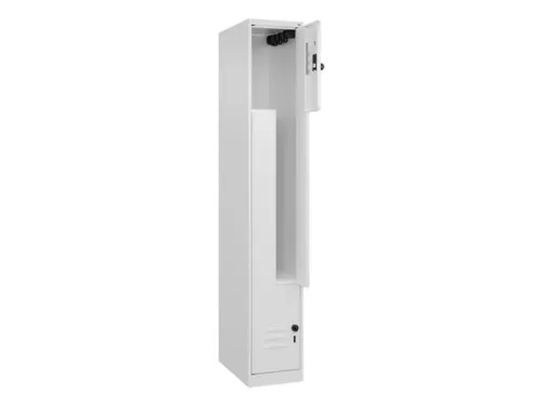 Z-garderobekast,HxBxD 1850x300x500mm,vak B 150/300mm,draaigrendel