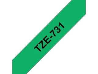 Labeltape Brother P-touch TZe-731 standaard 12mm zwart op groen - 2