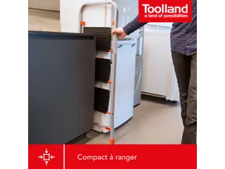 Huishoudtrap met hoge beugel 3 treden antislip inklapbaar tot 150 kg - 7
