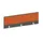 baliepaneel bureau aanbouw achter MS-donkergrijs BN3012-oranje 1400mm