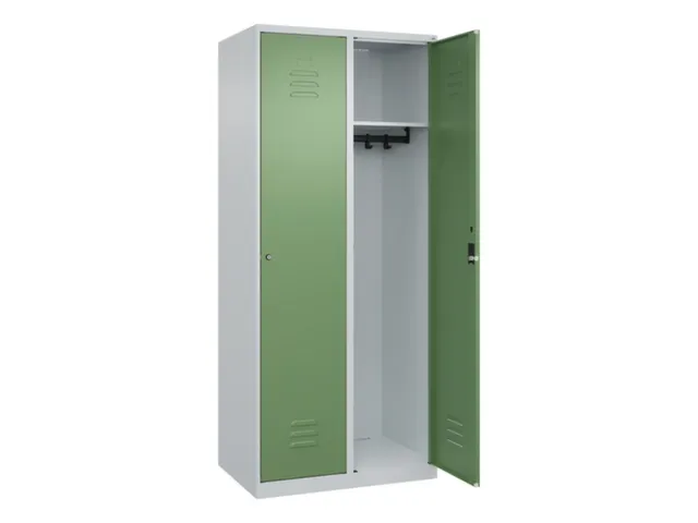 locker,HxBxD 1850x800x500mm,2vak,vak B 400mm,cil.-slot,staand op vloer