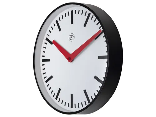 Stationsklok - 25.5cm - Stille wandklok - Wit - nXt by NeXtime - "Newc