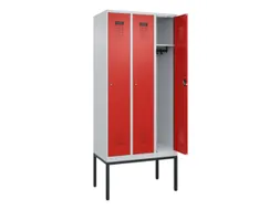 locker,HxBxD 2120x900x500mm,3vak,vak B 300mm,cil.-slot,voetonderstel