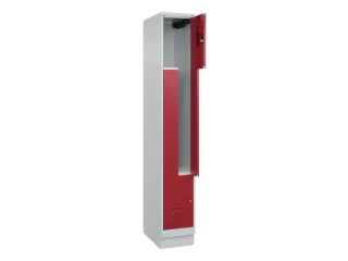 Z-garderobekast,HxBxD 1950x300x500mm,vak B 150/300mm,cil.-slot,sokkel - 2