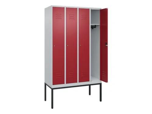 locker,HxBxD 2120x1200x500mm,4vak,vak B 300mm,cil.-slot,voetonderstel