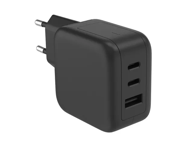 Snelle USB-Oplader Met GaN Fast Technology - 3 Uitgangen - USB-A & 2 x