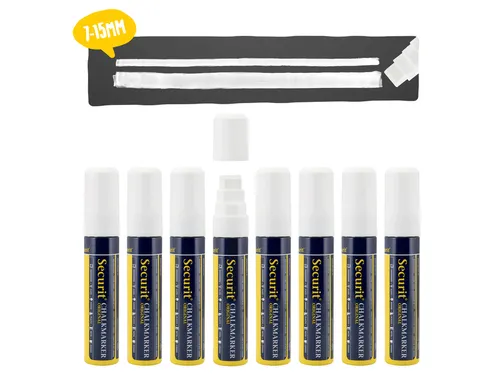 Krijtstift Securit Sma-720 Blokpunt 7-15mm Wit 8 Stuks