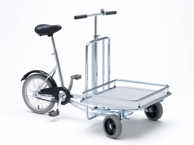 bedrijfsfiets,laadvl. LxB 520x610mm,platform m. balustrade,3wielen