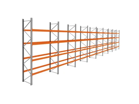 palletstelling,basis+8xaanbouw,HxBxD 4620x25300x1100mm,vakl. 3000kg