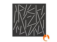 Akoestisch wandpaneel vierkant met patroon uitsnede 100x100cm Zwart