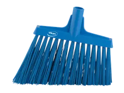 Hygiene 2914-3 hoekbezem, blauw harde lange schuine vezels