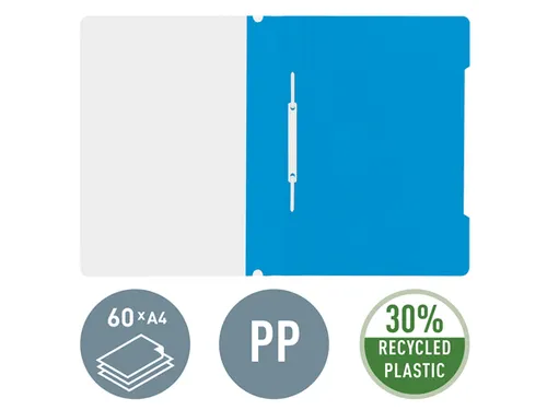 Snelhechter Leitz 4191 standaard A4 lichtblauw 30% gerecycled plastic
